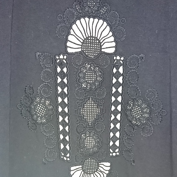 Johnny Was Black Lace Cutout 3/4 Dress Small 4LoveandLiberty - Picture 2 of 7